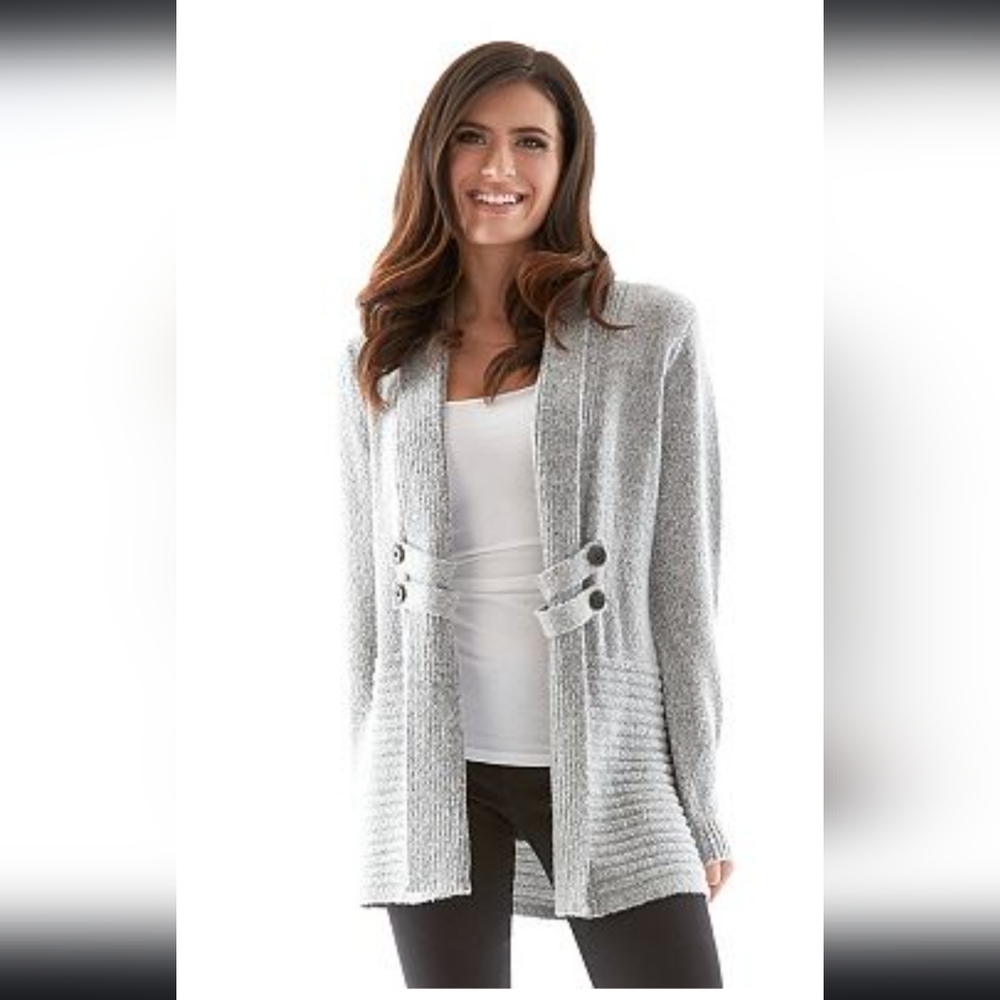 Apt. 9 Heather Gray women's cardigan size M